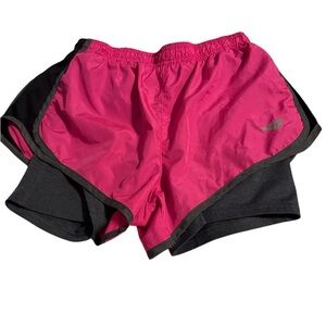 Women's Pink and Black Athletic Shorts